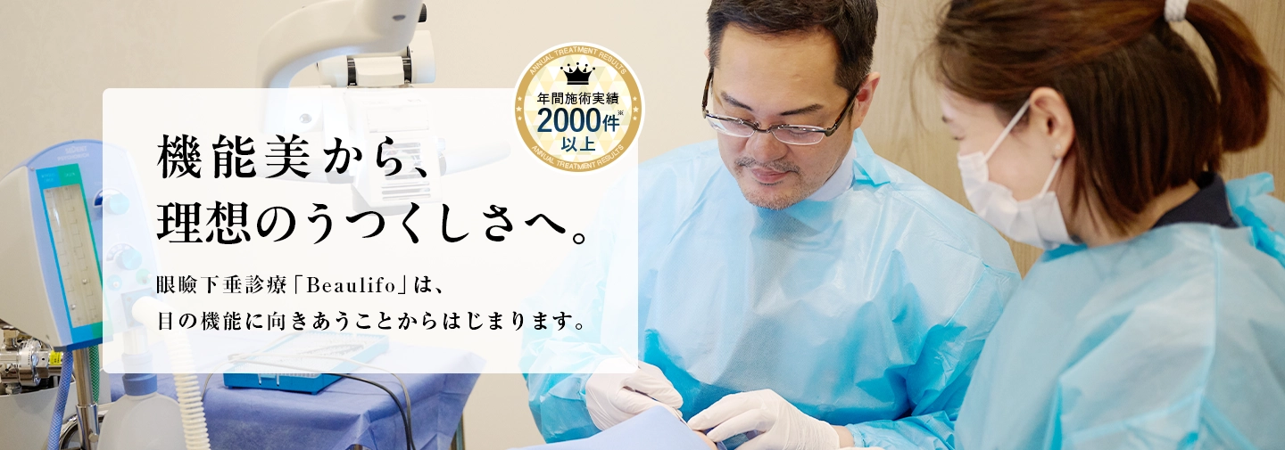 Beaulifoオリジナル施術 傷の残らない眼瞼下垂手術